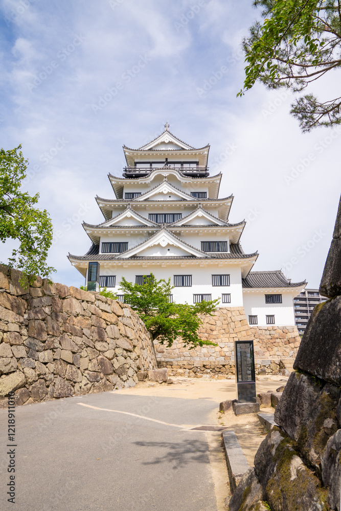 広島県福山の城、日本、5月