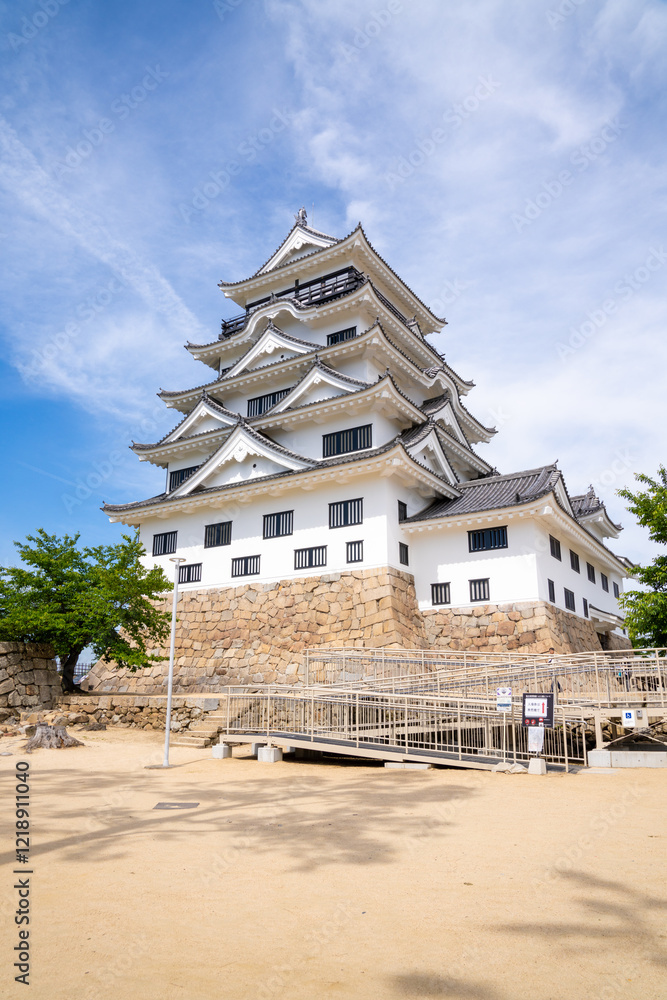 広島県福山の城、日本、5月