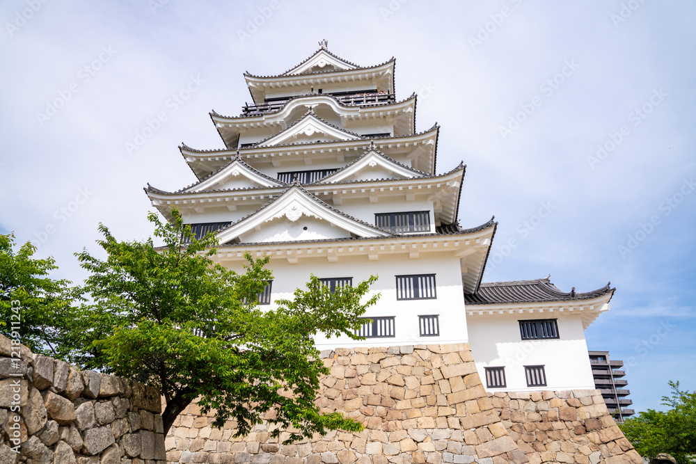 広島県福山の城、日本、5月