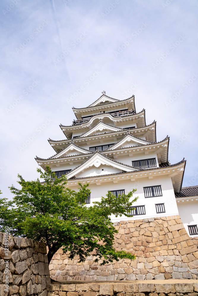 広島県福山の城、日本、5月