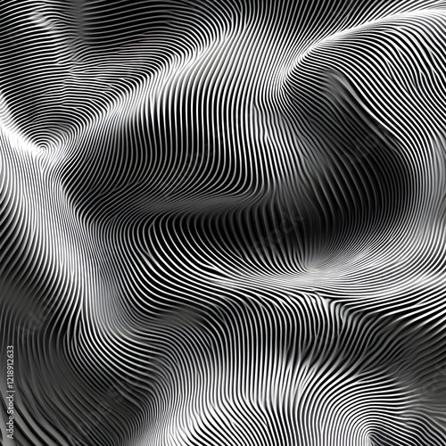 Wallpaper Mural Abstract silver metallic wave texture.  Torontodigital.ca