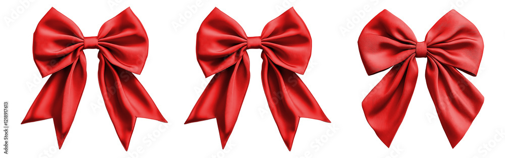 red ribbon bow isolated on transparent background red ribbon bow isolated on transparent background