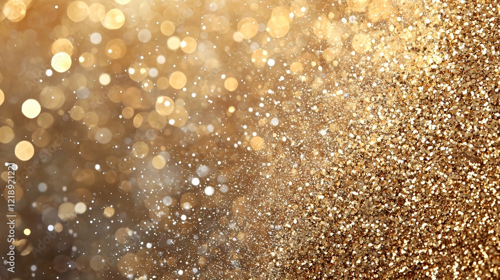 Golden glitter bokeh background, festive, abstract Golden glitter bokeh background, festive, abstract