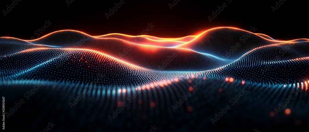 Luminous Particle Waves: An Abstract Digital Landscape Luminous Particle Waves: An Abstract Digital Landscape