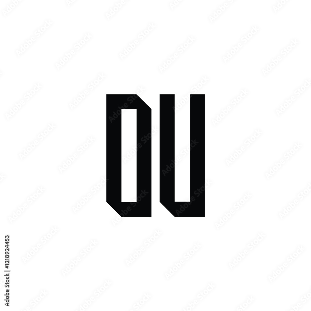 OU monogram logo design letter text name symbol monochrome logotype alphabet character simple logo OU monogram logo design letter text name symbol monochrome logotype alphabet character simple logo