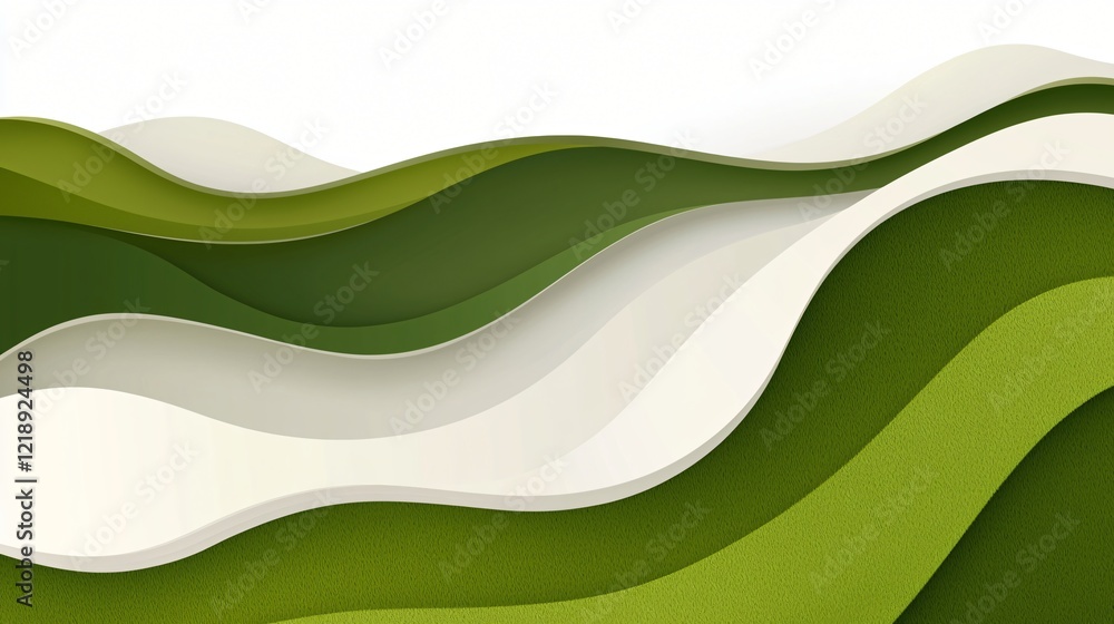Abstract green waves background, nature design Abstract green waves background, nature design