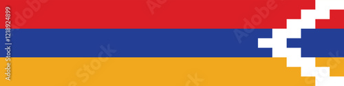 Artsakh flag long banner digital vector illustration