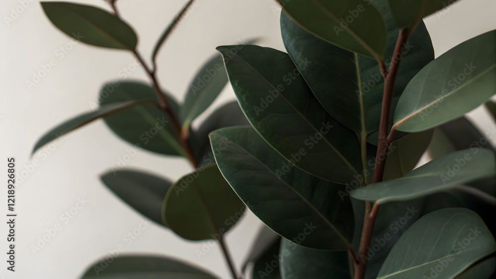 Close-up of green leaves with natural colors and soft shadows, professionally photographed for use in wallpapers, wall art, or botanical designs Close-up of green leaves with natural colors and soft shadows, professionally photographed for use in wallpapers, wall art, or botanical designs