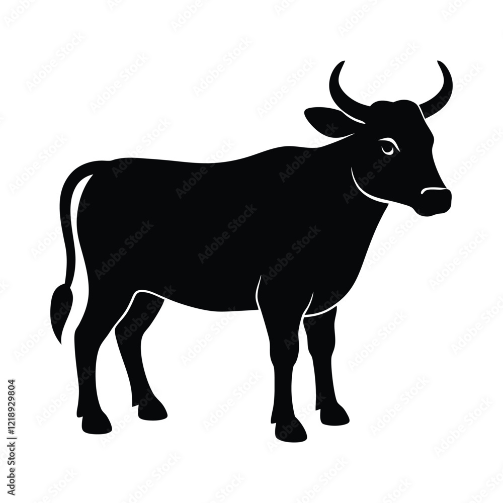 cow silhouette isolated on white background cow silhouette isolated on white background