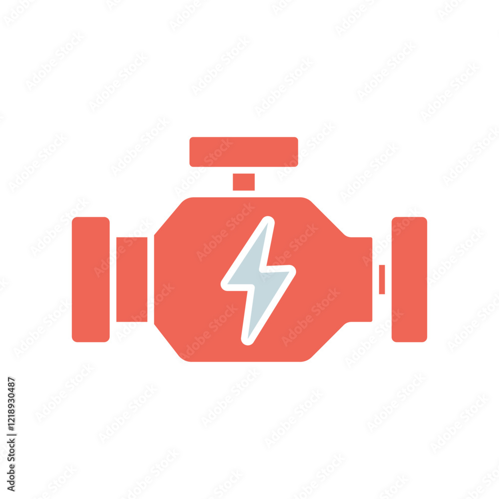 Icon a engine, isolated against a clean background. Icon a engine, isolated against a clean background.