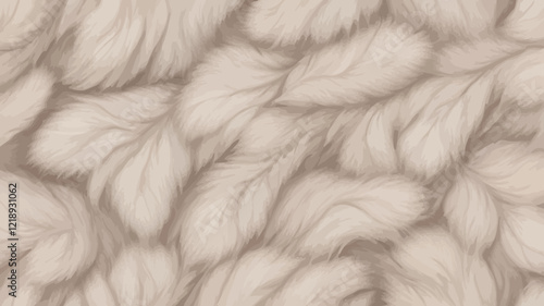 Processed collage of fluffy animal fur surface texture. Background for banner, backdrop or texture for 3D mapping