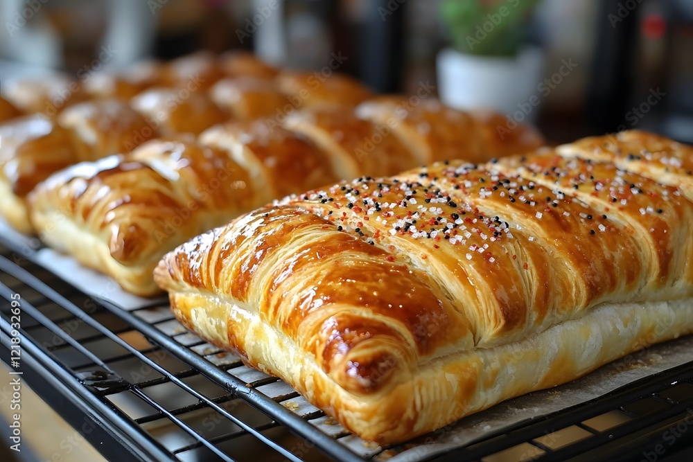 Freshly Baked Pastries with Sprinkles on Cooling Rack for Bakery Display or Recipe Inspiration Freshly Baked Pastries with Sprinkles on Cooling Rack for Bakery Display or Recipe Inspiration