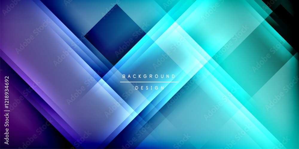 Fototapeta premium Expressive poster with shadow lines. Features technology, minimalist, and business themes, bright vibrant color schemes