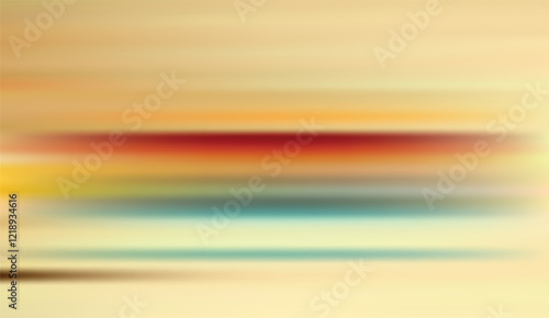 Blurred Horizons, An Abstract Landscape of Earthy Tones and Tranquil Blues, Conveying a Sense of Movement and Serenity through Soft, Horizontal Lines