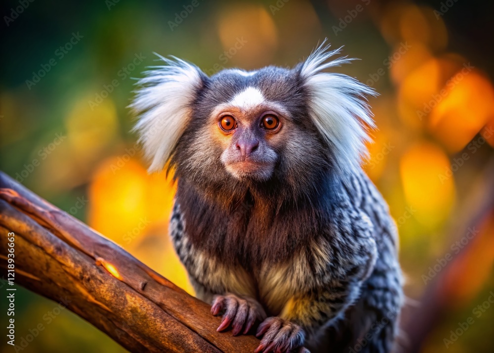 Naklejka premium Dusk Marmoset Portrait - High Depth of Field