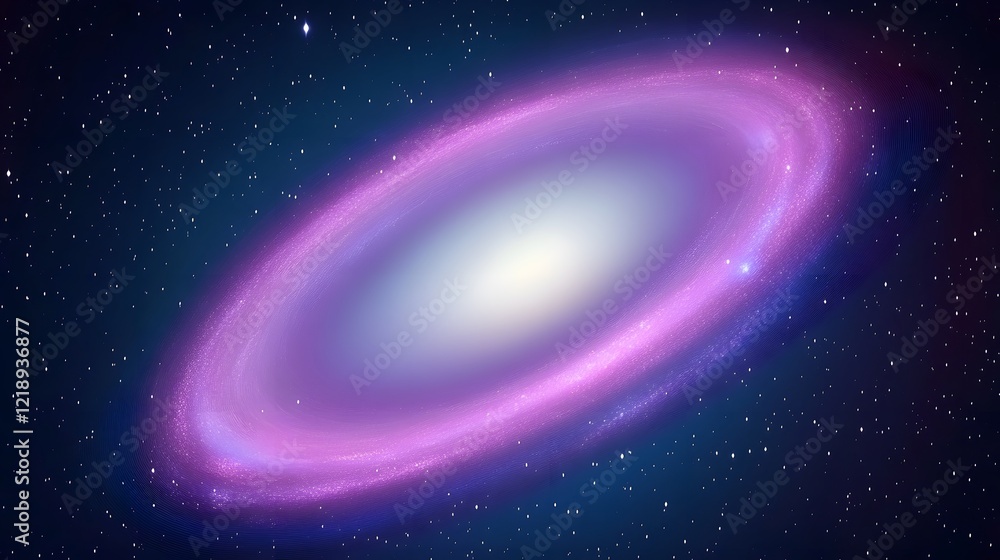 Fototapeta premium Stunning Purple Galaxy in Space- Cosmic Nebula Background