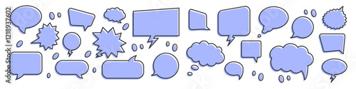 Speech bubble collection. Comic speech bubble icon set. Set of speech bubbles. Vector illustration