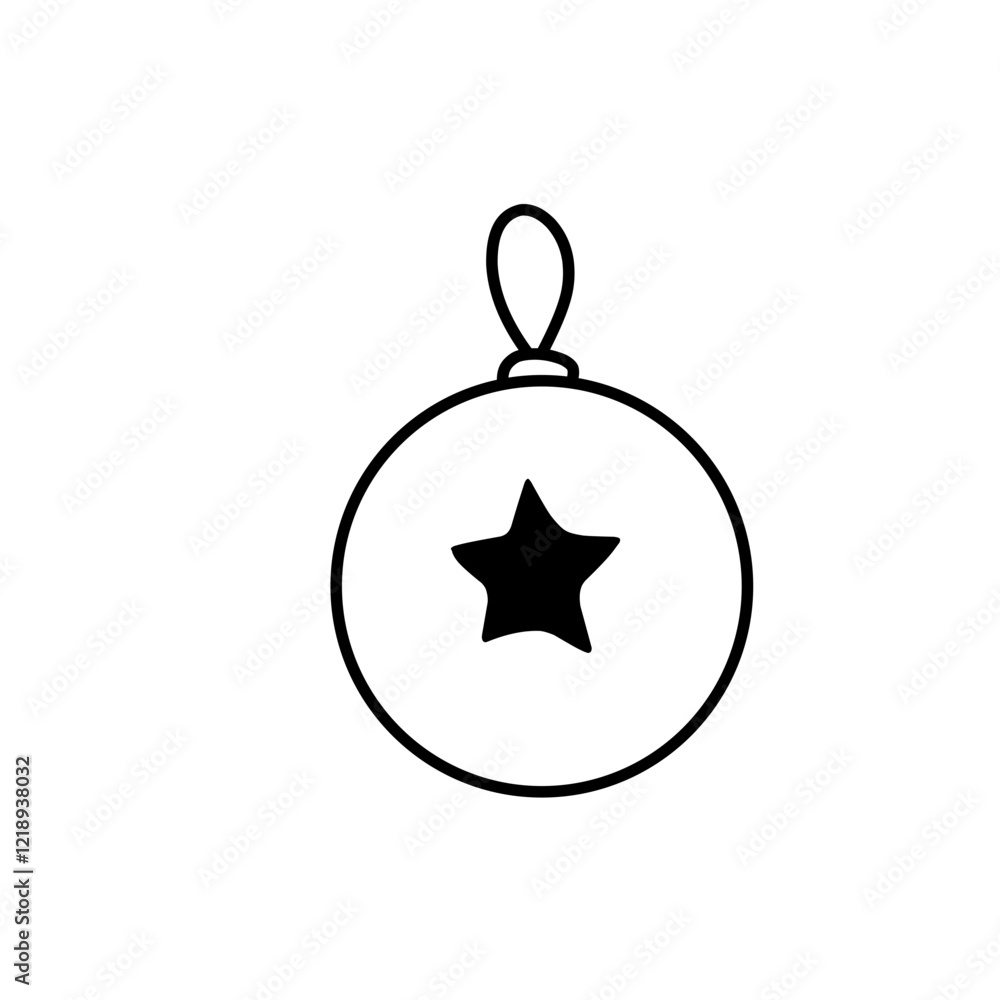 Christmas Ornament vector icon Christmas Ornament vector icon