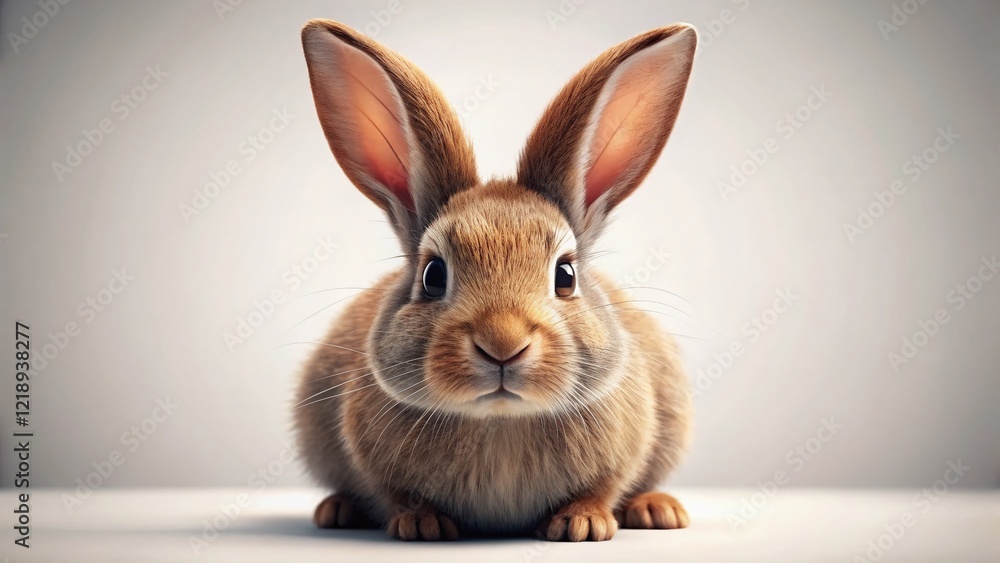 Obraz premium Easter Bunny Aerial Stock Photo - High Quality White Background