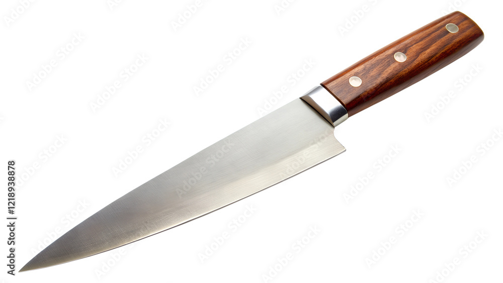 big steel chef knife, isolated soft focus on the transparent background big steel chef knife, isolated soft focus on the transparent background