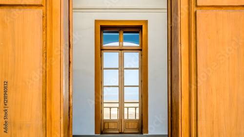 Wallpaper Mural Glass window frame house interior on white wall Torontodigital.ca