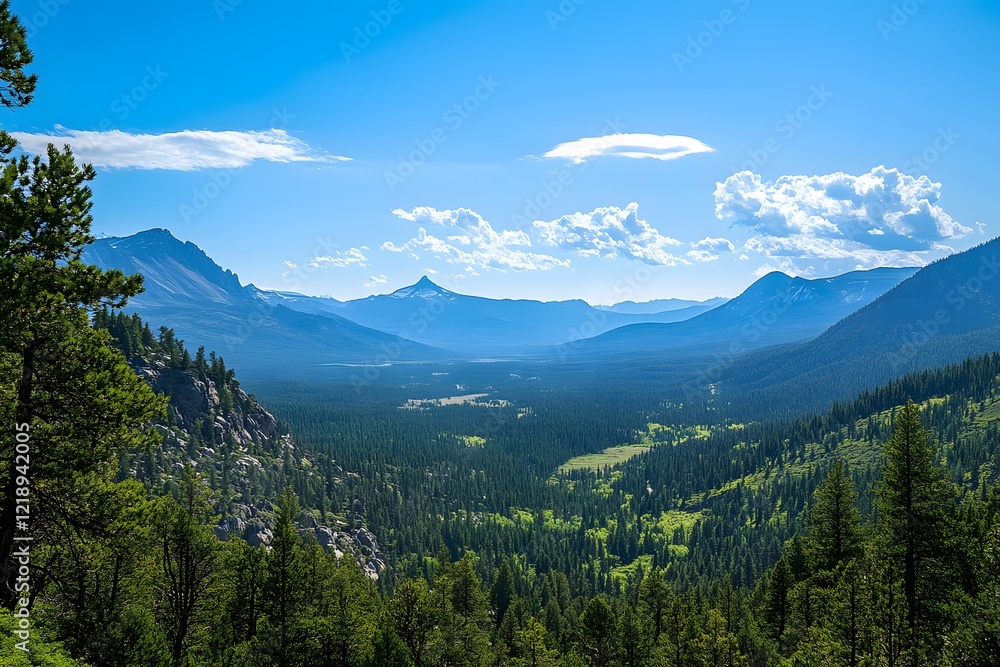 Fototapeta premium mountains in the mountains, Generative AI 