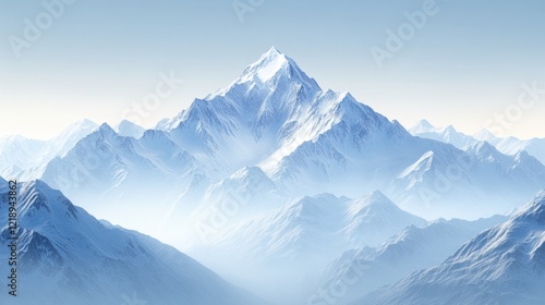 Wallpaper Mural Serene Snow-Capped Mountain Range Torontodigital.ca