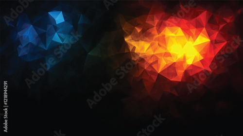 Abstract Colorful Smoke Swirls with Glowing Neon Light