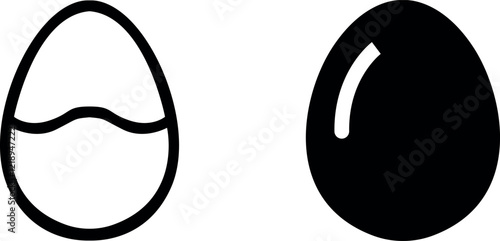 Egg Vector Icon Set - Simple and Versatile Food Graphics