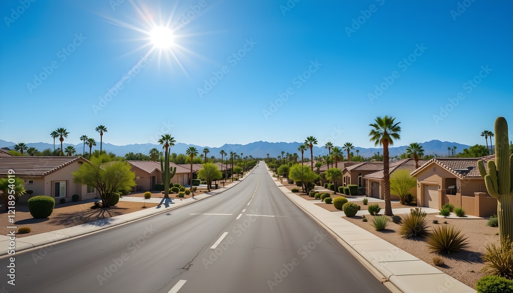 Naklejka premium Suburban Desert Landscape