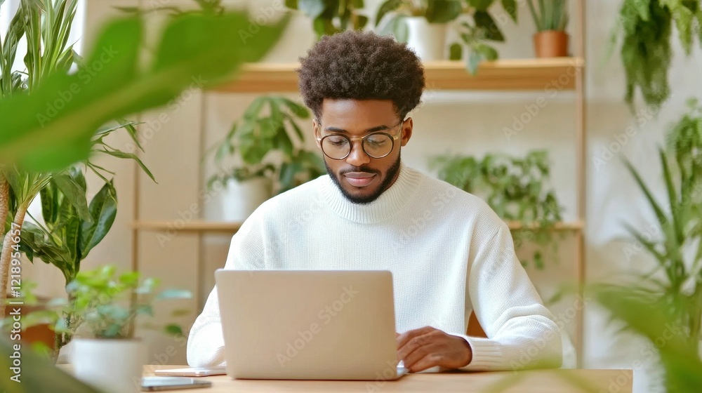 Remote worker at wooden desk, planning tasks on laptop, using productivity apps on smartphone, focused and organized workspace Remote worker at wooden desk, planning tasks on laptop, using productivity apps on smartphone, focused and organized workspace