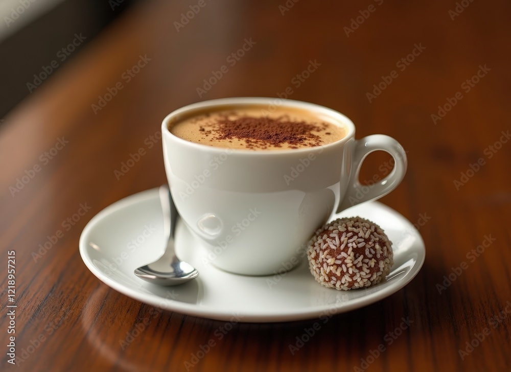 Enjoying a classic Viennese coffee paired with a sweet treat Enjoying a classic Viennese coffee paired with a sweet treat
