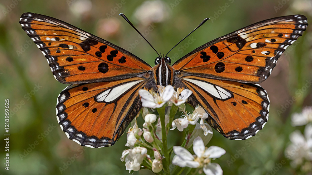 Fototapeta premium Close Up Black and orange viceroy butterfly