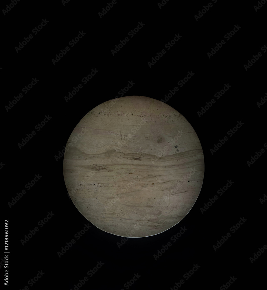 Naklejka premium Minimalist Marble Surface on Black Background