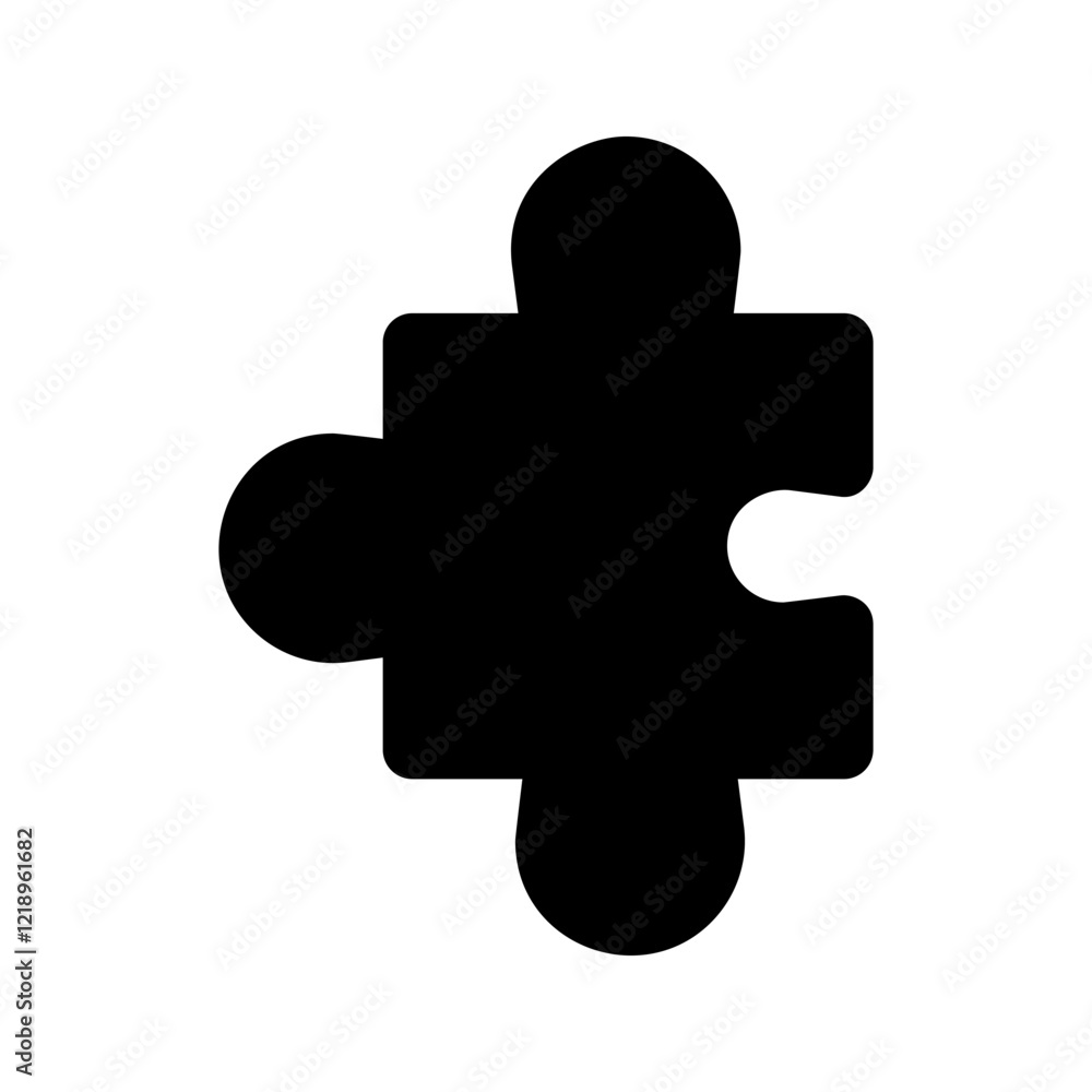 Puzzle icon, simple vector design Puzzle icon, simple vector design