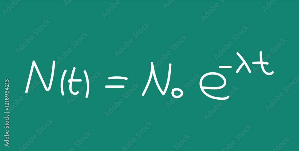 Exponential decay equation in nuclear physics. Exponential decay equation in nuclear physics.