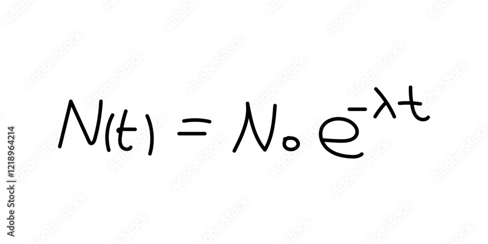 Exponential decay equation in nuclear physics. Exponential decay equation in nuclear physics.