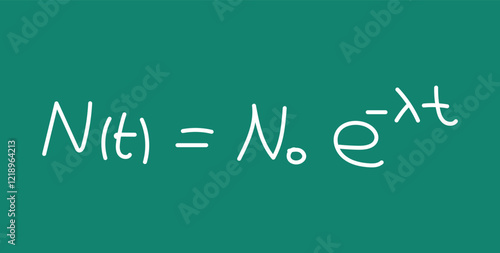 Exponential decay equation in nuclear physics.