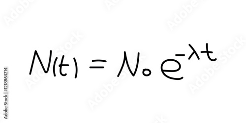 Exponential decay equation in nuclear physics.