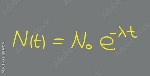 Exponential decay equation in nuclear physics.
