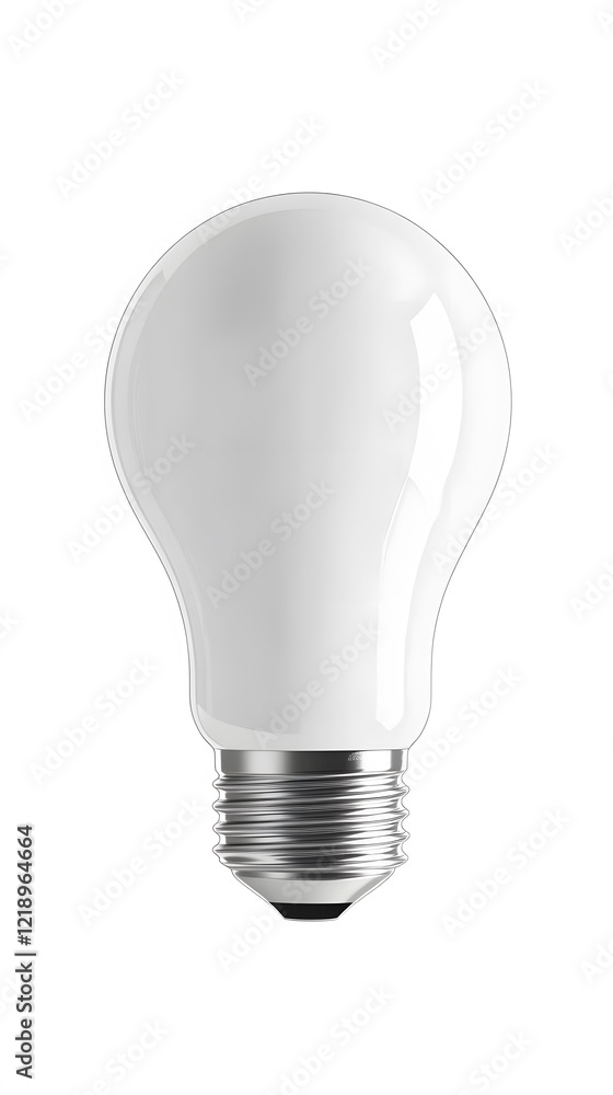 Realistic 3D Render of a White Light Bulb Realistic 3D Render of a White Light Bulb