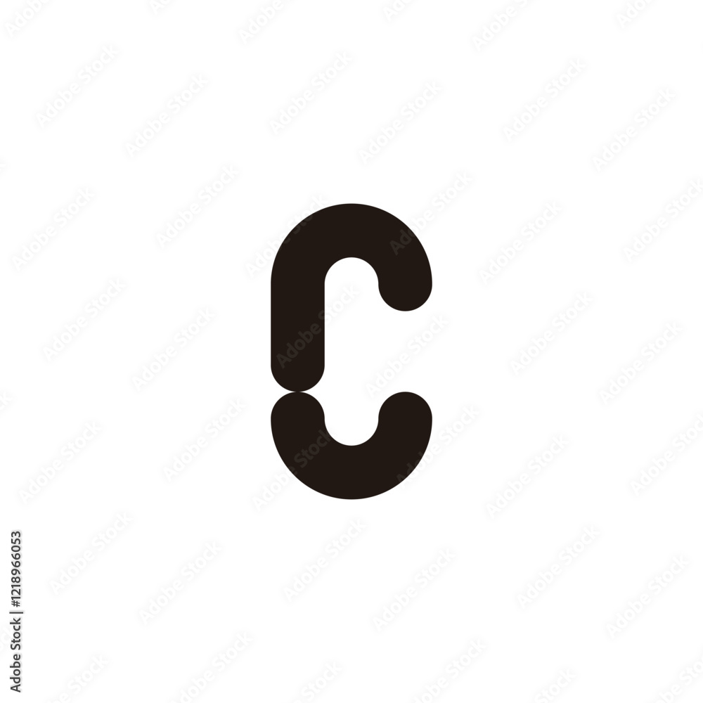 Letter rc curve geometric symbol simple logo vector Letter rc curve geometric symbol simple logo vector