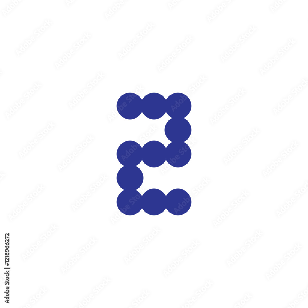 Number 2 circles geometric symbol simple logo vector Number 2 circles geometric symbol simple logo vector