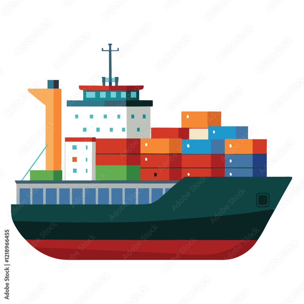 Obraz premium cargo ship with cargo containers