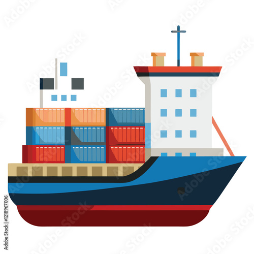 cargo ship in the sea