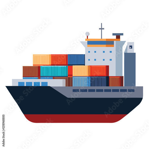 cargo ship with container