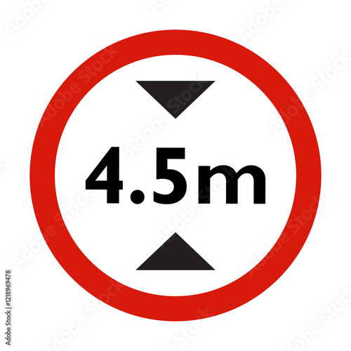 Free Download 4.5 m height limit sign vector illustration - GFXLoad