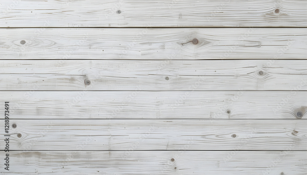 Obraz premium Close-up of a painted light gray wood plank texture.