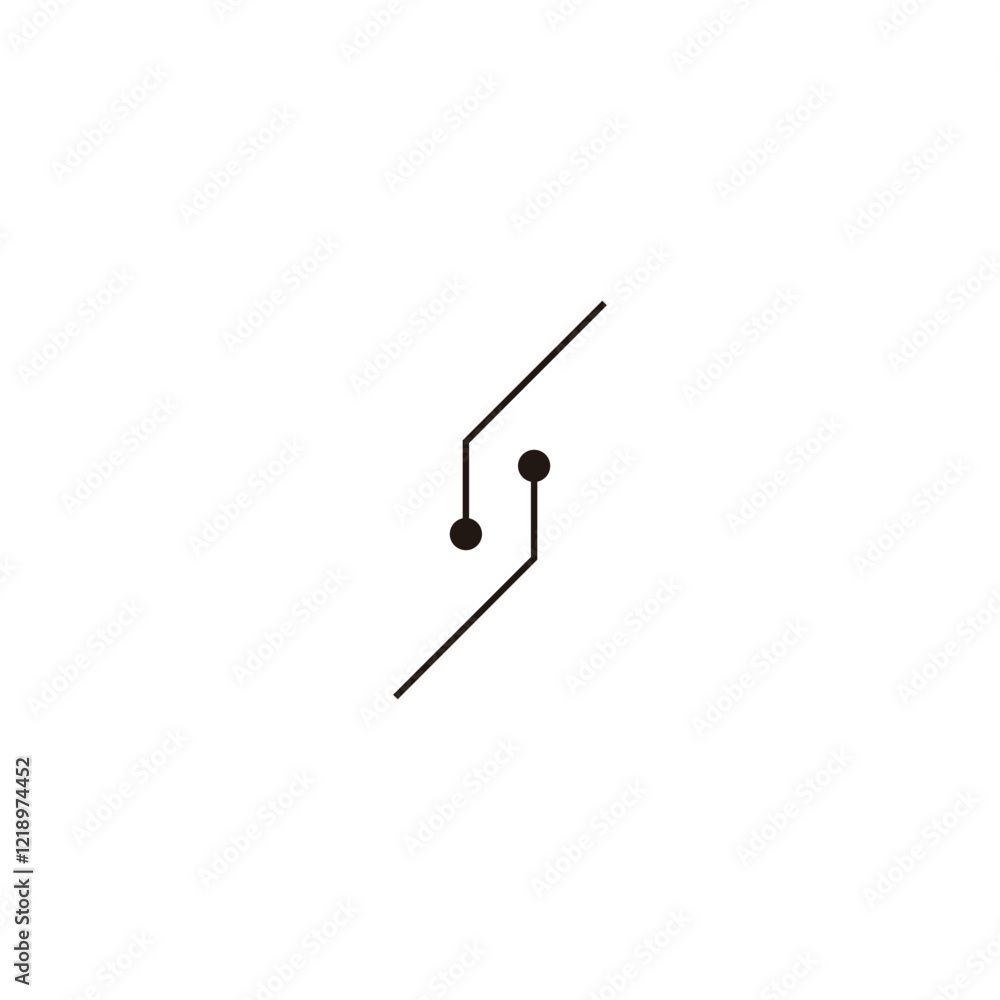 Letter S technology geometric symbol simple logo vector Letter S technology geometric symbol simple logo vector