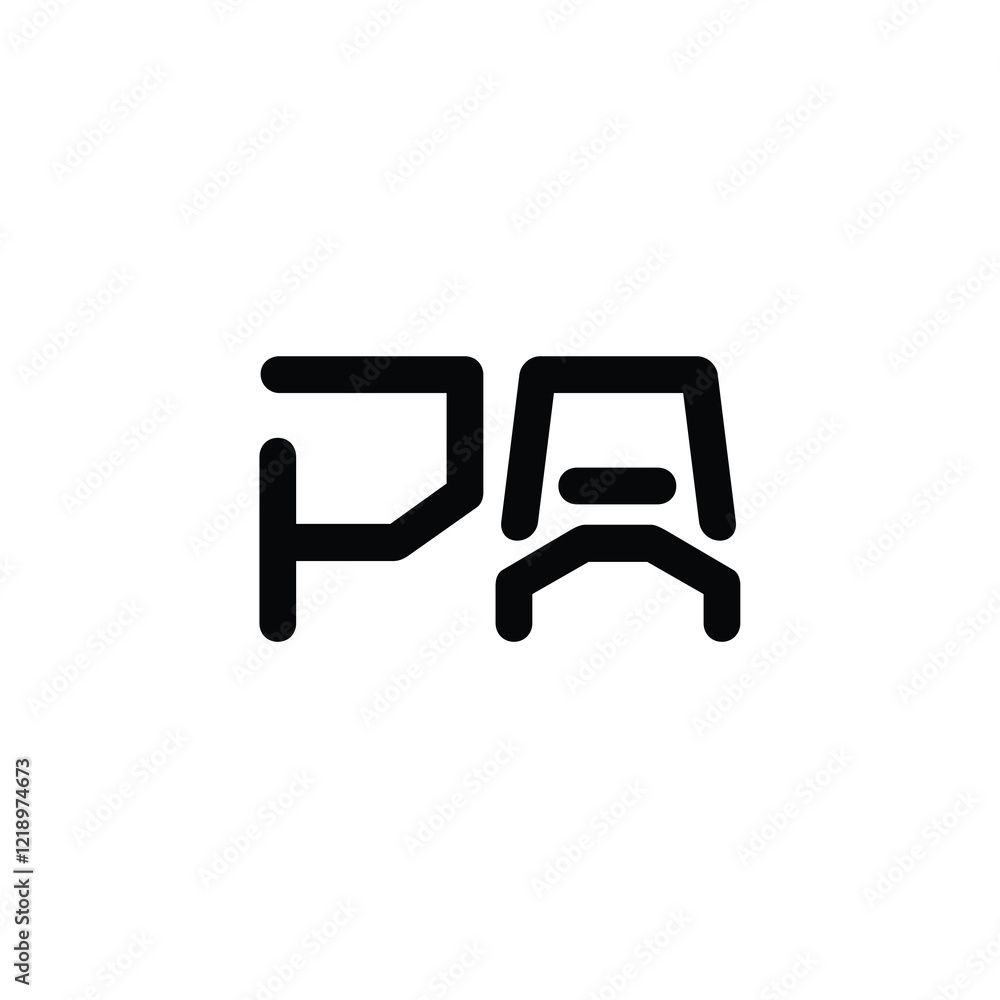 PA monogram logo design letter text name symbol monochrome logotype alphabet character simple logo PA monogram logo design letter text name symbol monochrome logotype alphabet character simple logo